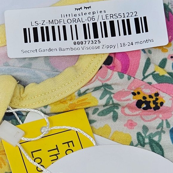 NIB Little Sleepies OG Secret Garden (Yellow trim) Zippy Size 18 - 24 months - Picture 2 of 3